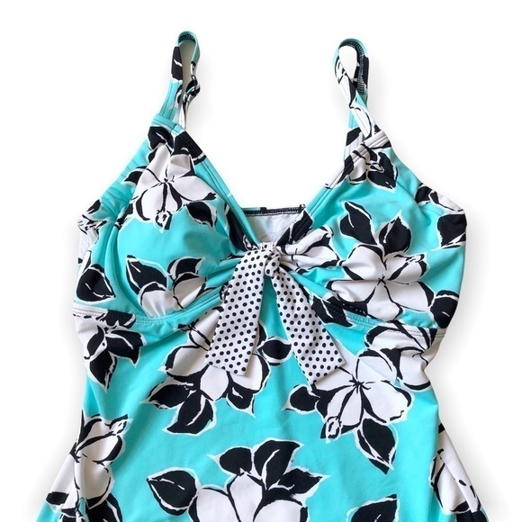 Beach House One Piece Swimsuit Hawaiian Floral Print Small - Picture 4 of 12